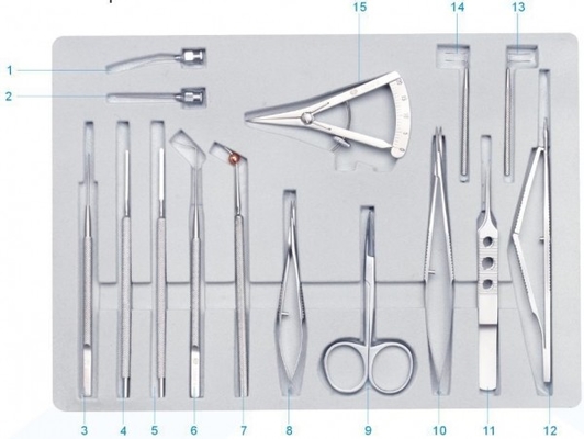 Instrumento SYX15 ajustado para a microcirurgia da glaucoma (código No.59005)